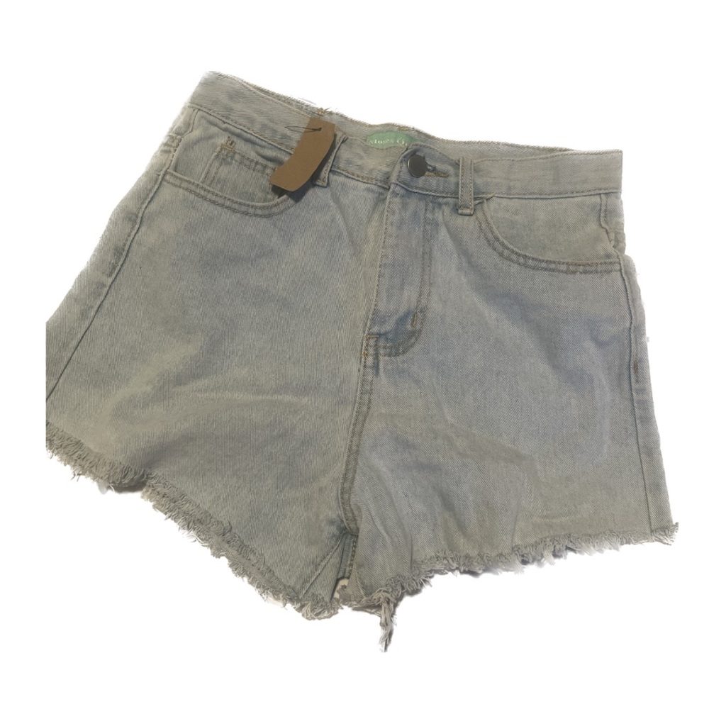 Moses Queen Light Blue High-waisted Shorts, Boutique!